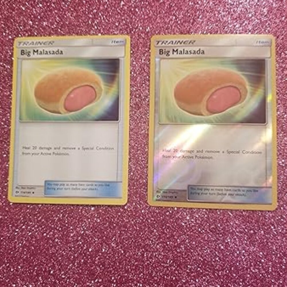 Pokemon® Card Lot 002 Cards BIG MALASADA and BIG MALASA Reverse Holo(114/149)